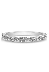 entrancing teeny-tiny classic twisted band silver baby ring
